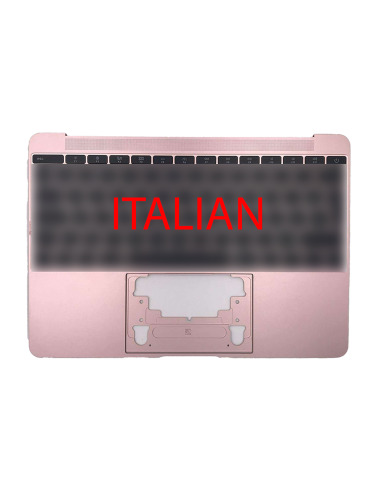 Zgornje ohišje (top case) Italijanska za MacBook 12" Retina (A1534, 2016-2017), Rožnato zlata