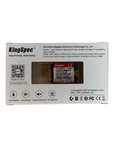 SSD M.2 NVME PCle Gen 3×4, NVMe 1.3 KingSpec 1To NX-1TB (2230) - 8