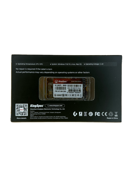 SSD M.2 SATA KingSpec 256Go NT-256GB (NGFF 2242) - 8