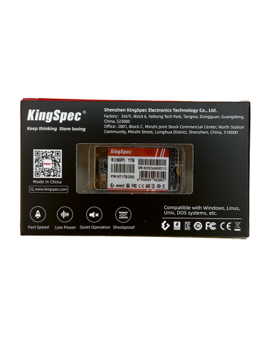 SSD M.2 SATA KingSpec 1To NT-1TB (NGFF 2242) - 7