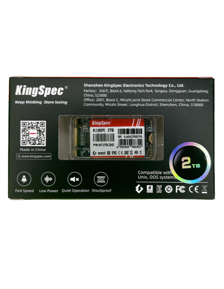 SSD M.2 SATA KingSpec 2To NT-2TB (NGFF 2242) - 8