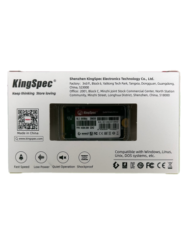 SSD M.2 NVME 2242 PCle Gen 3×4, NVMe 1.3 KingSpec 256Go NXM-256GB (2242) - 7