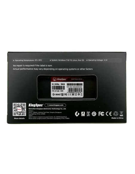 SSD KingSpec XF M.2 NVMe 2280 256 GB – 7