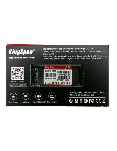 SSD M.2 SATA KingSpec 256Go NT-256GB (NGFF 2280) - 8