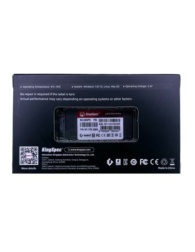 SSD M.2 SATA KingSpec 1To NT-1TB (NGFF 2280) - 8