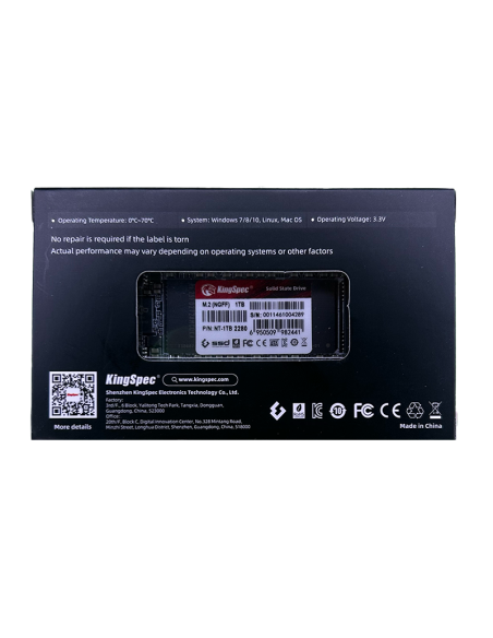 SSD M.2 SATA KingSpec 1To NT-1TB (NGFF 2280) - 8