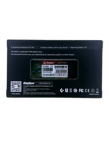 SSD M.2 NVME 2280 PCle Gen 4×4, NVMe 1.4 KingSpec 2To XF-2TB (2280) - 7