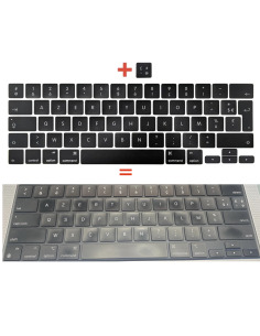 Kit di conversione tasti /FR AP19-FRA Americano per MacBook Air & Pro (2019-2025)