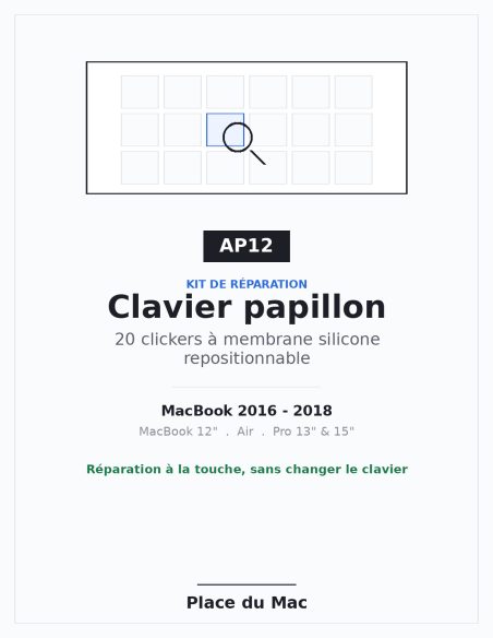 Kit de réparation touches de clavier papillon AP12