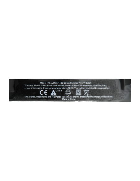 Batteri til MacBook Air 11" (A1375, Sent 2010), Ternær - 4794 mAh – 4