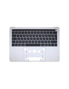 Carcaça superior com teclado francês duas portas para MacBook Pro 13" Retina Touch Bar (A2159, 2019), Prateado 2
