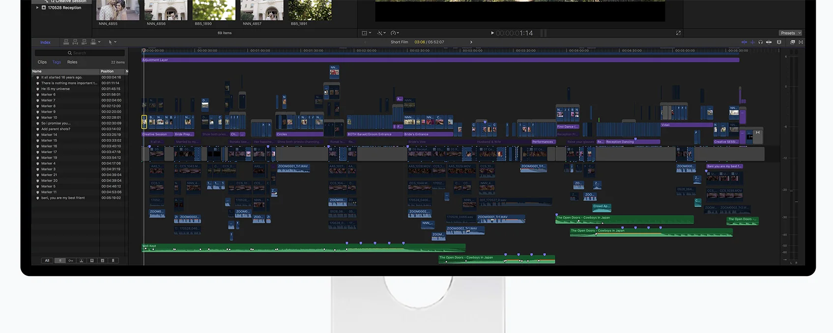 Kuycon G32P en montage vidéo sous Final Cut Pro